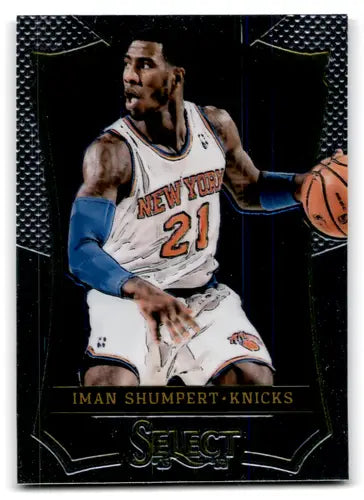 Iman Shumpert basketball card from Panini Select 2013-14 with original gloss Knicks