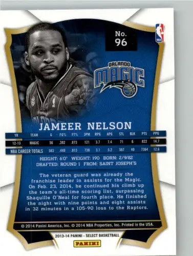2013-14 Panini Select #96 Jameer Nelson NM-MT Magic ID:58697 - Basketball Card Single