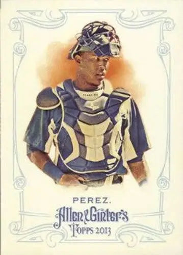Original gloss baseball trading card featuring Salvador Perez NMMT Royals catcher