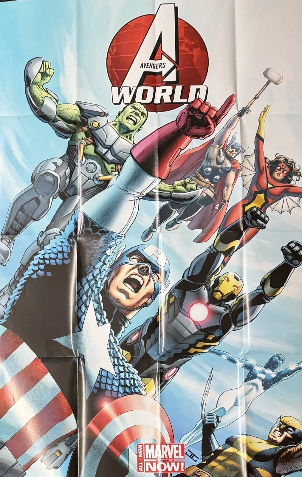 2013 Avengers World All-New Marvel Now Comics John Cassaday 24x36 Promo Poster - Entertainment Memorabilia