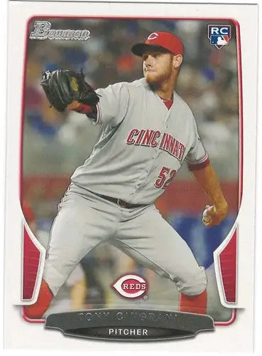 Tony Cingrani rookie Reds 2013 Bowman baseball card with original gloss