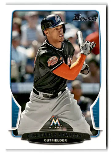 2013 Bowman Giancarlo Stanton Baseball Card with Original Gloss Marlins ID 72957