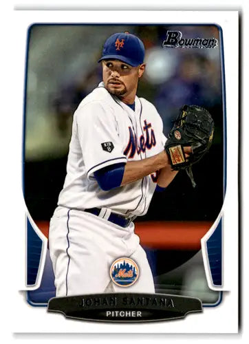 2013 Bowman Johan Santana baseball card with original gloss NM-MT Mets ID:73091