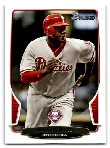 Original gloss baseball trading card featuring Ryan Howard in Phillies uniform NM-MT