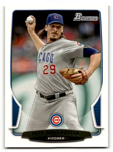 Jeff Samardzija baseball trading card in Chicago Cubs uniform with original gloss NM-MT