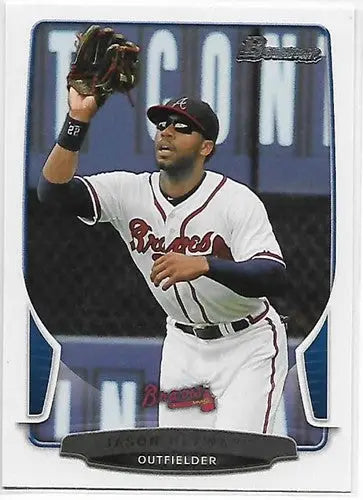 Original gloss baseball card featuring Jason Heyward NM-MT from 2013 Bowman Braves