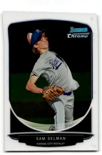 2011 Bowman Chrome Prospects Sam Selman baseball card BCP110 Royals NM-MT