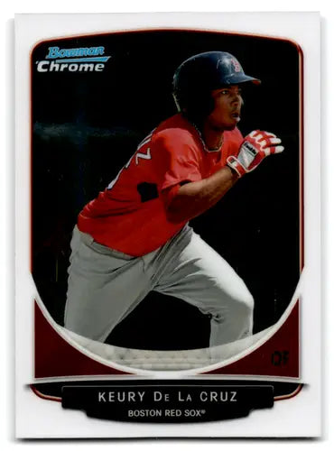 Keury De La Cruz Bowman Chrome Prospects baseball card in 2013 Bowman Chrome set