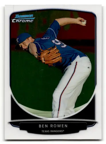 Ben Rowen baseball card from Bowman Chrome Prospects BCP63 featuring Rangers ID 63754