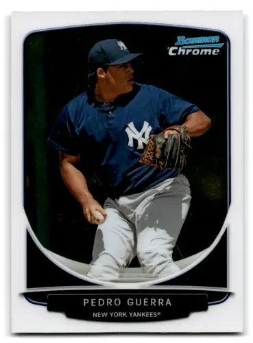 Original gloss Bowman Chrome Prospects BCP73 Pedro Guerra Yankees baseball card image