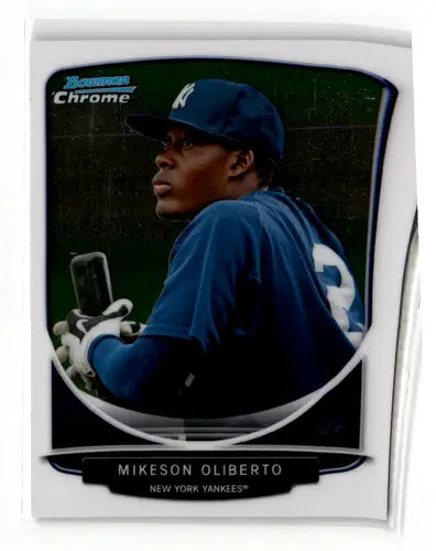Original gloss Bowman Chrome prospect card of Mikeson Oliberto BCP94 Yankees ID 64273
