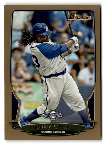 2013 Bowman Gold #199 Rickie Weeks NM-MT Brewers ID:76827 - Baseball Card Single