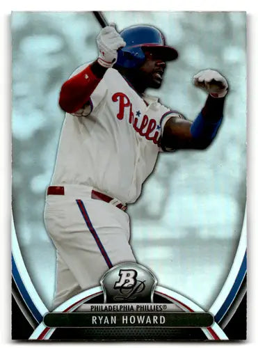 Original gloss Bowman Platinum Ryan Howard baseball card from 2013 featuring Phillies player