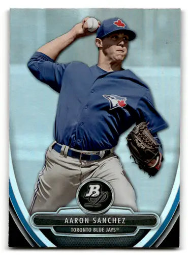Baseball trading card featuring Aaron Sanchez of Toronto Blue Jays from Bowman Platinum BPP39