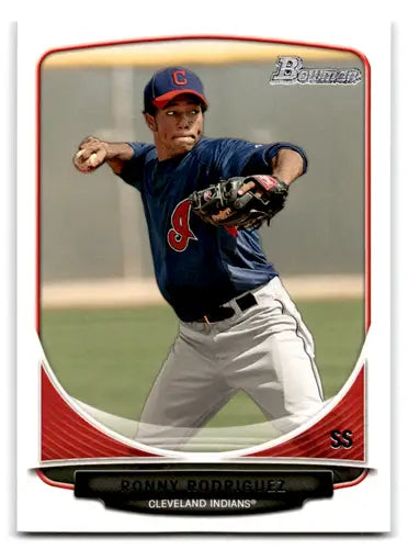 Original gloss of 2013 Bowman Prospects BP101 Ronny Rodriguez baseball card NM-MT