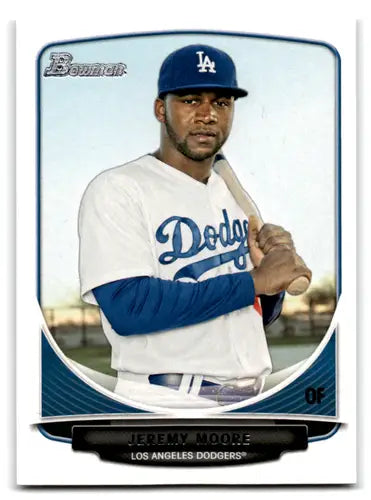 Original gloss BP34 Jeremy Moore Bowman Prospects baseball card displayed in product listing