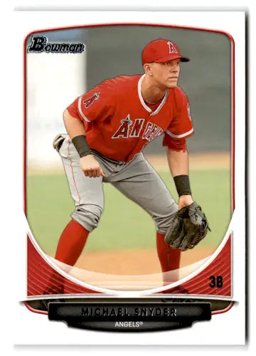 Original gloss of 2013 Bowman Prospects BP46 Michael Snyder baseball trading card