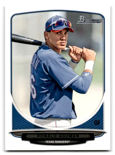 Original gloss of 2013 Bowman Prospects BP74 Ronald Guzman Baseball Card NM-MT