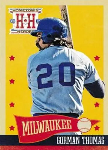 Gorman Thomas baseball card from Panini Hometown Heroes 2013 series featuring Brewers