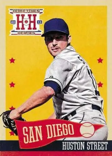 Original gloss Panini Hometown Heroes baseball card featuring Huston Street Padres