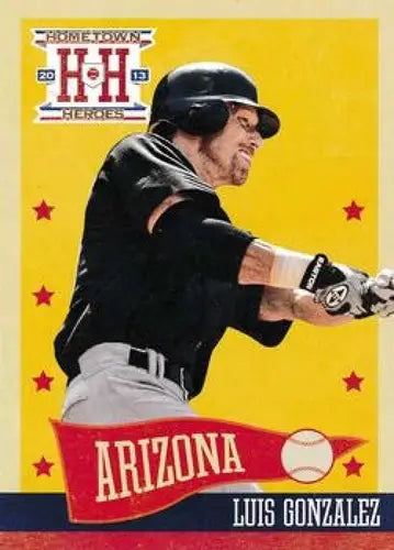 Luis Gonzalez baseball card with original gloss from Panini Hometown Heroes NMNT