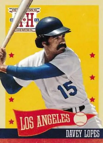 Original gloss Panini Hometown Heroes Davey Lopes NMNT baseball card from 2013 Dodgers