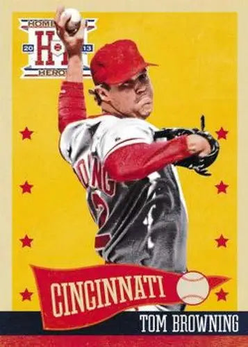 Tom Browning baseball card from Panini Hometown Heroes 2013, NMMT Reds collectible