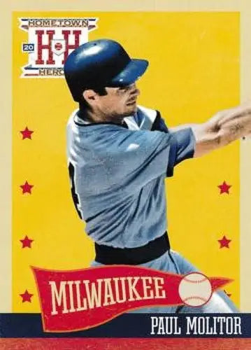 Original gloss of Paul Molitor baseball card from Panini Hometown Heroes series
