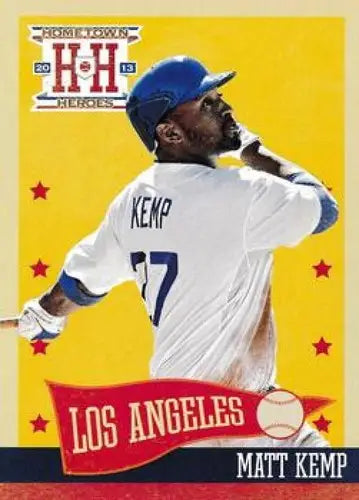 Original gloss Matt Kemp baseball card from Panini Hometown Heroes series