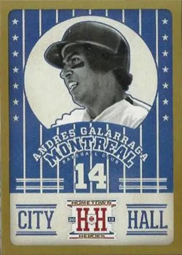 2013 Panini Hometown Heroes City Hall Gold #11 Andres Galarraga NM-MT Ex ID:5953 - Baseball Card Single