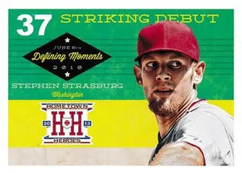 2013 Panini Hometown Heroes Defining Moments #3 Stephen Strasburg NM-MT National - Baseball Card Single