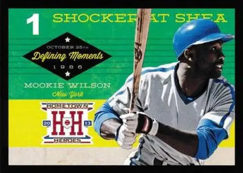 Original gloss Panini Hometown Heroes Mookie Wilson baseball card from 2013 Panini Hometown