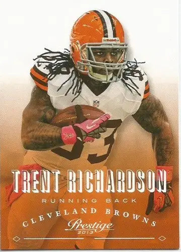 2013 Panini Prestige Trent Richardson football card with original gloss Browns NM-MT