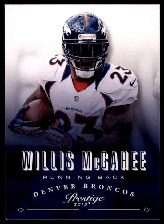 2013 Panini Prestige Willis McGahee #61 Denver Broncos Football Card NFL Sports - Football Card Single