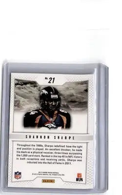 2013 Panini Prizm #21 Shannon Sharpe Decade Dominance - Football Card Single