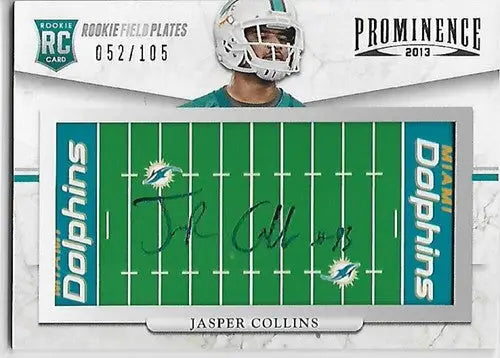 2013 Panini Prominence Rookie Field Plates Signature #158 Jasper Collin ID:34477 - Football Card Single