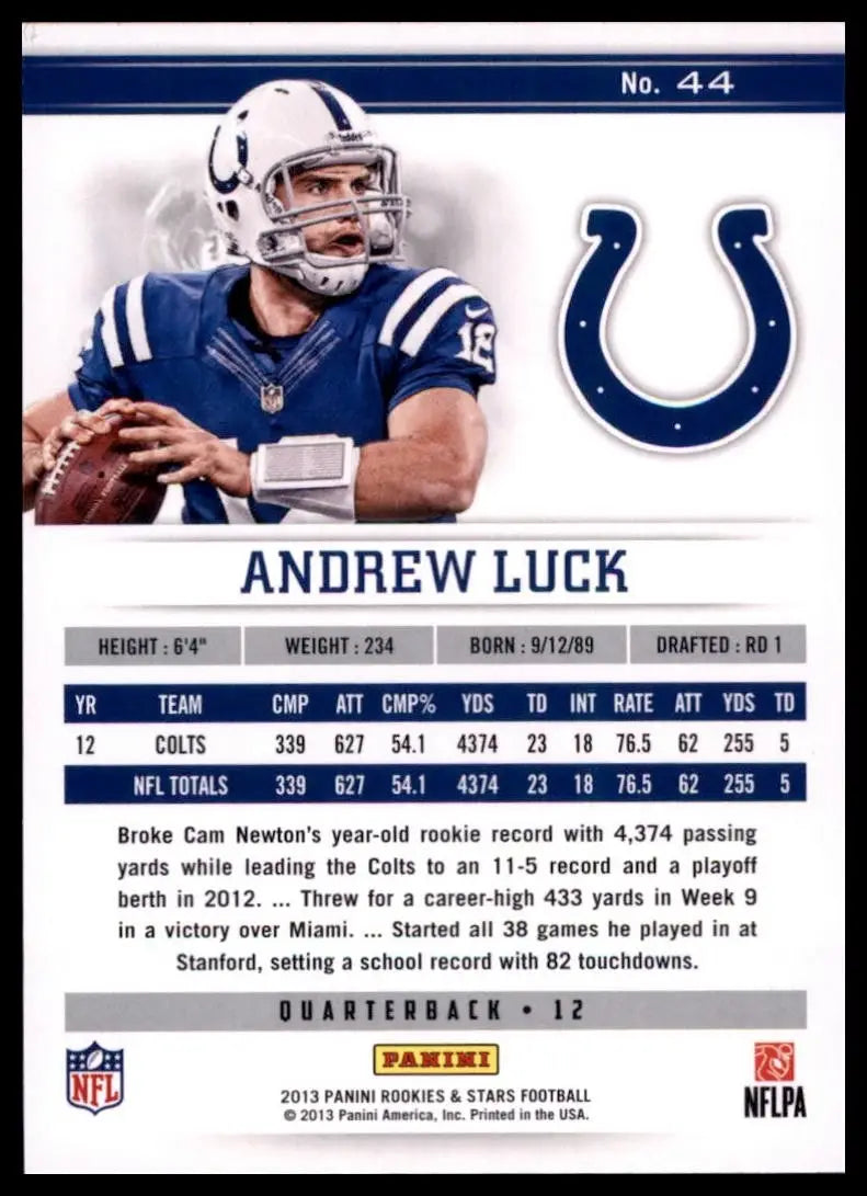 2013 Panini Rookies & Stars - Andrew Luck #44 - Football Card Single