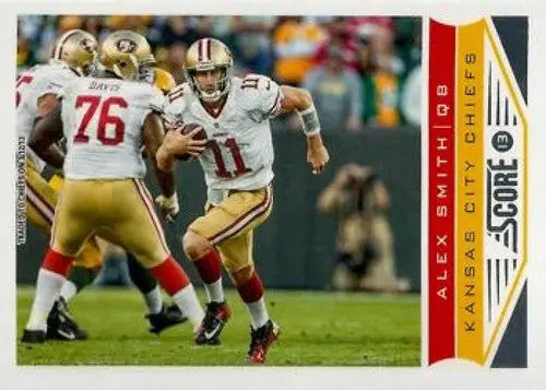 2013 Panini Score Alex Smith football card with original gloss Chiefs NM-MT