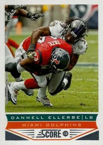 Football trading card featuring Darnell Ellerbe of the Miami Dolphins from Panini Score with original gloss