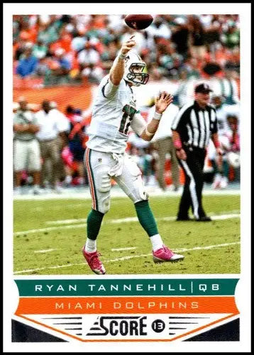 2013 Panini Score Ryan Tannehill Miami Dolphins football card with original gloss