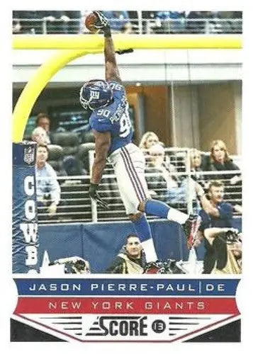 Original gloss Panini Score Jason Pierre-Paul NM-MT football trading card featuring NY Giants