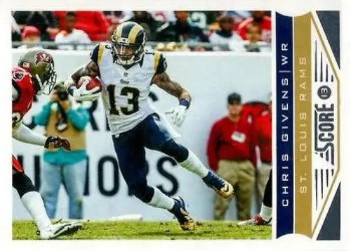 Football trading card featuring Chris Givens of the St. Louis Rams from Panini Score with original gloss