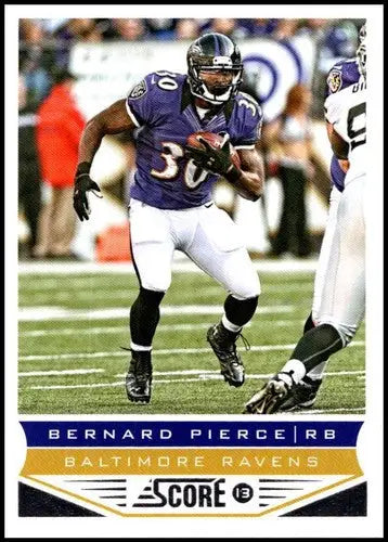 Original gloss football trading card of Bernard Pierce from Panini Score Ravens series