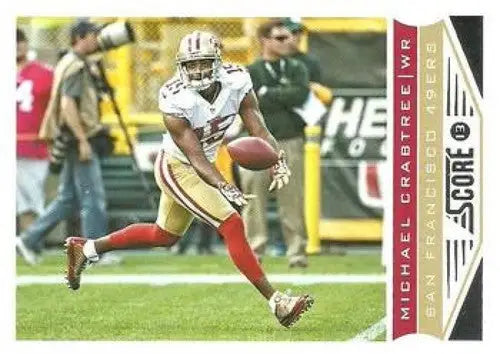 Original gloss Panini Score Michael Crabtree trading card 2013 49ers ID 4718
