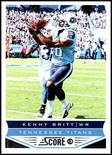 2013 Panini Score Kenny Britt football trading card with original gloss Titans NM-MT