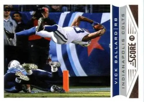 Original gloss Vick Ballard football card from Panini Score 2013 Colts collection
