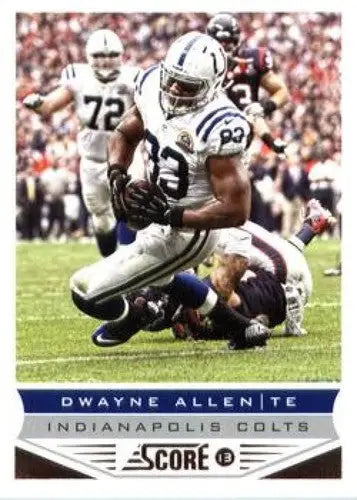 American football trading card of Dwayne Allen from Panini Score with original gloss