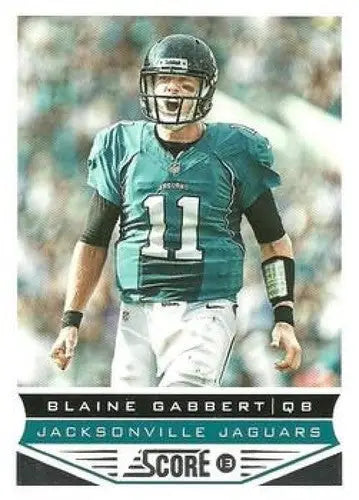 2013 Panini Score Blaine Gabbert football trading card Jacksonville Jaguars original gloss