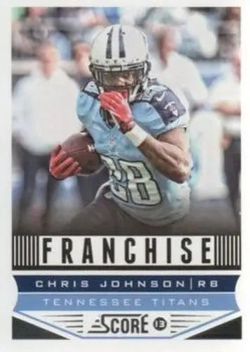 Original gloss Panini Score Chris Johnson Franchise football card 2013 Titans NM-MT