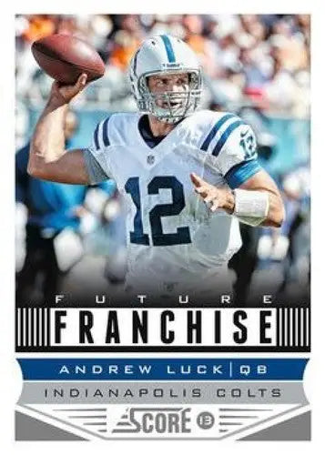 Andrew Luck football trading card from Panini Score Future Franchise series
